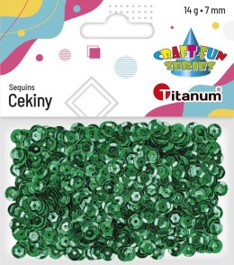 Cekiny Craft-Fun Series okrągłe 7mm zielone 14g Titanum (260078)