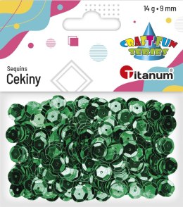 Cekiny Craft-Fun Series okrągłe 9mm zielone 14g Titanum (268301)