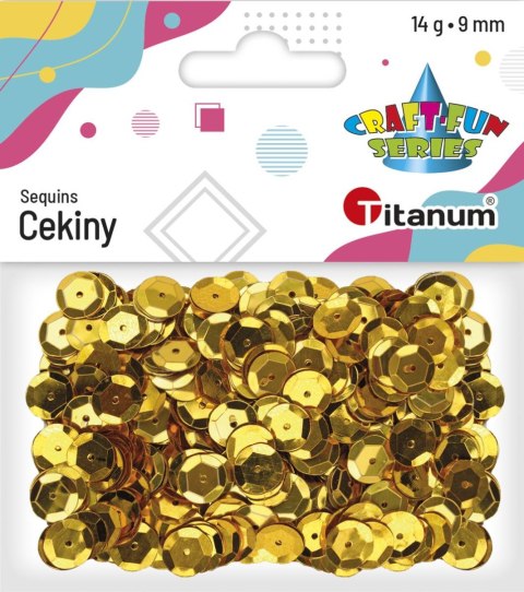 Cekiny Craft-Fun Series okrągłe 9mm złote 14g Titanum (268299)