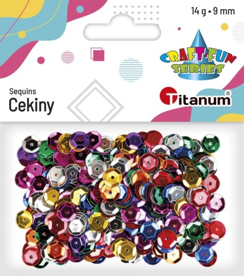Cekiny Craft-Fun Series okrągłe kolorowe 14g Titanum (CO041) Cekiny Craft-Fun Series okrągłe kolorowe 14g Titanum (CO041)