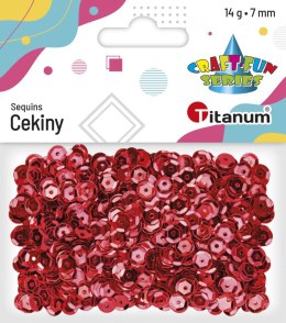 Cekiny Craft-fun Series okrągłe 7mm czerwone 14g Titanum (CM6R)