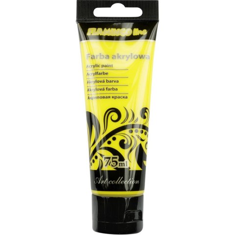 Farba akrylowa kolor: żółty 75ml Flamingo Line (004) Farba akrylowa kolor: żółty 75ml Flamingo Line (004)