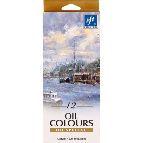 Farba olejna kolor: mix 12ml 12 kolor. Firster (FOC-121)