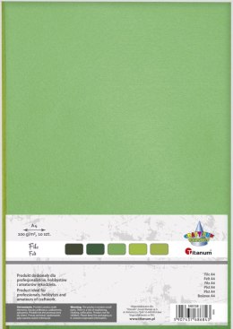 Filc Craft-Fun Series tonacja zielona kolor: mix 10 ark. [mm:] 210x297 Titanum (345158)