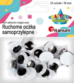 Oczka Craft-Fun Series samoprzylepne 18mm 24 szt Titanum
