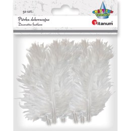 Piórka Craft-Fun Series białe 50 szt Titanum