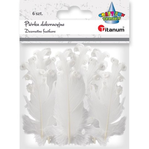 Piórka Craft-Fun Series biały 6 szt Titanum Piórka Craft-Fun Series biały 6 szt Titanum