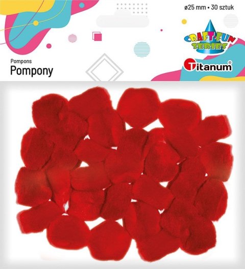 Pompony Craft-Fun Series czerwone 30 szt Titanum (283063) Pompony Craft-Fun Series czerwone 30 szt Titanum (283063)