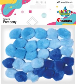 Pompony Craft-Fun Series niebieski 30 szt Titanum (283066)