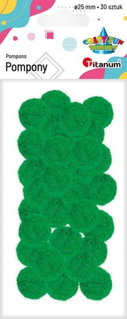 Pompony Craft-Fun Series zielone 30 szt Titanum (352952)