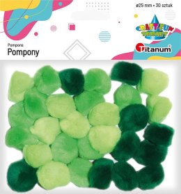 Pompony Craft-Fun Series zielony 30 szt Titanum (283065)