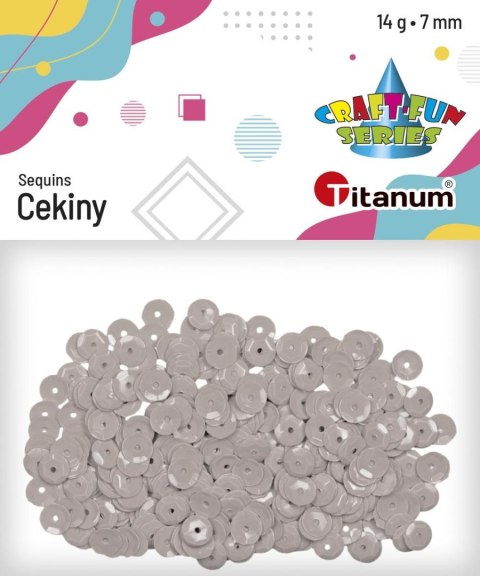 Cekiny Craft-Fun Series okrągłe 7mm szary jasny 14g Titanum Cekiny Craft-Fun Series okrągłe 7mm szary jasny 14g Titanum