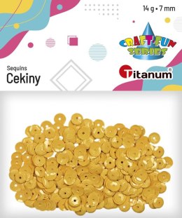 Cekiny Craft-Fun Series okrągłe 7mm żółty ciemny 14g Titanum