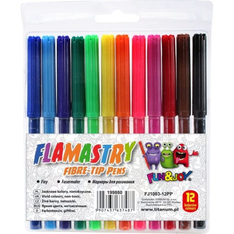 Flamaster 12 kol. Fun&Joy (FJ1003-12PP) Flamaster 12 kol. Fun&Joy (FJ1003-12PP)