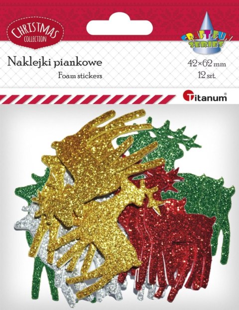 Naklejka (nalepka) Craft-Fun Series brokatowa Boże Narodzenie Titanum (YFXS115) Naklejka (nalepka) Craft-Fun Series brokatowa Boże Narodzenie Titanum (YFXS115)