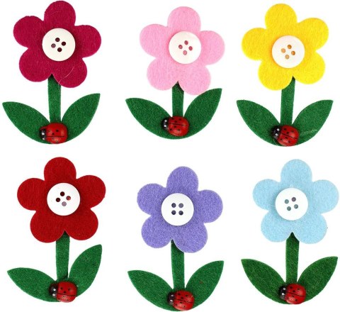 Naklejka (nalepka) Craft-Fun Series filcowe 3D kwiaty Titanum (M-03)