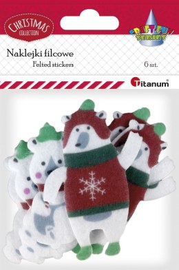 Naklejka (nalepka) Craft-Fun Series filcowe xmass niedźwiedzie polarne Titanum (4825)
