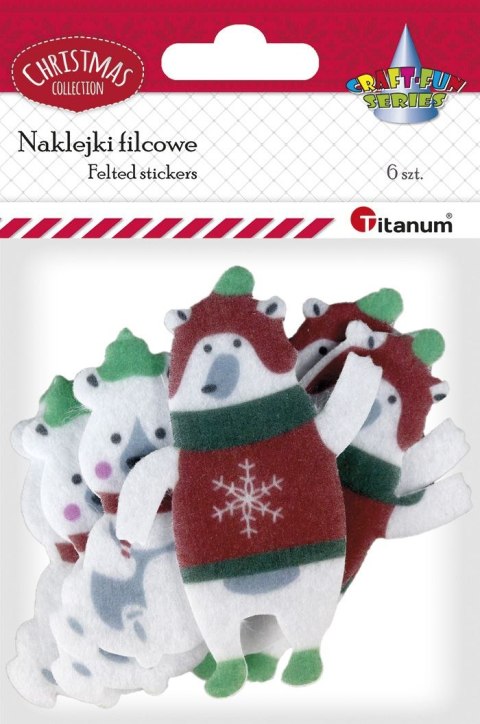 Naklejka (nalepka) Craft-Fun Series filcowe xmass niedźwiedzie polarne Titanum (4825)