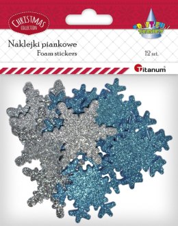 Naklejka (nalepka) Craft-Fun Series piankowe płatki śniegu Titanum (YFXS104)