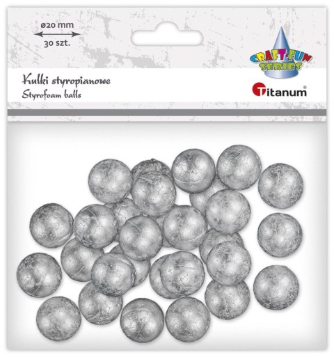 Ozdoba styropianowa Craft-Fun Series Srebrne kulki styropianowe Titanum Ozdoba styropianowa Craft-Fun Series Srebrne kulki styropianowe Titanum