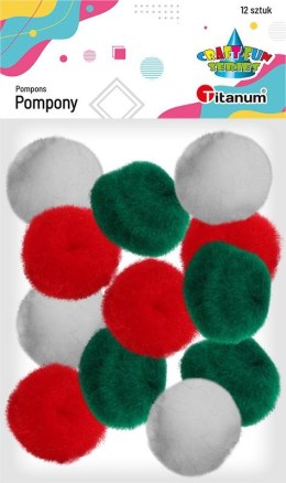 Pompony Craft-Fun Series akrylowe mix 12 szt Titanum (20TH1020-6)