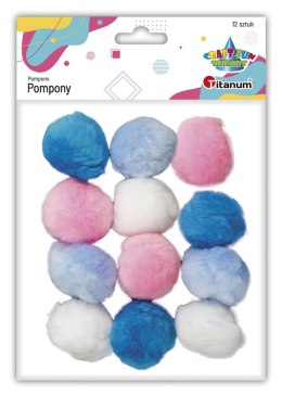 Pompony Craft-Fun Series akrylowe mix 12 szt Titanum (20TH1020-7)