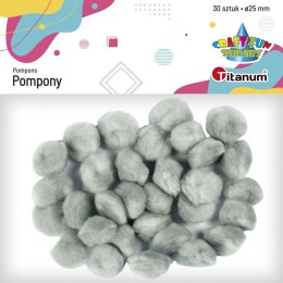 Pompony Craft-Fun Series szary 30 szt Titanum (21005)