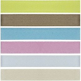 Wstążka Craft-Fun Series 2324015-A 6 kolorów 10x2 [mm x m] mix Titanum (1cmx2m)