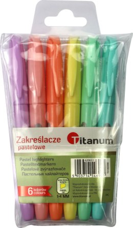 Zakreślacz 6 kolorów 1-4mm Titanum (T01060486)