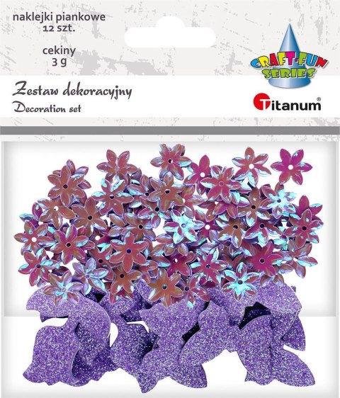 Zestaw dekoracyjny Craft-Fun Series cekiny+naklejki Titanum (5030C) Zestaw dekoracyjny Craft-Fun Series cekiny+naklejki Titanum (5030C)