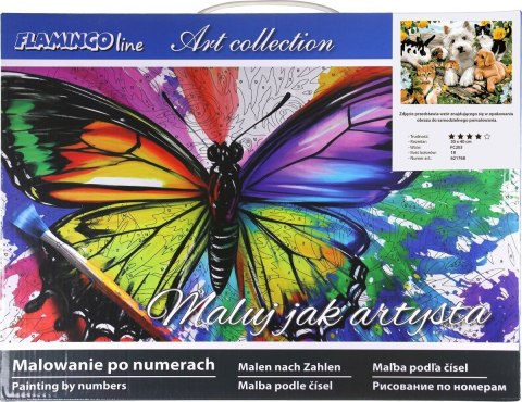 Zestaw kreatywny Malowanie po numerach 30x40cm Zwierzęta Flamingo Line (FC203) Zestaw kreatywny Malowanie po numerach 30x40cm Zwierzęta Flamingo Line (FC203)