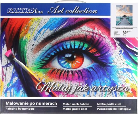Zestaw kreatywny Malowanie po numerach 40x50cm Pomost nad morzem Flamingo Line (fyh036) Zestaw kreatywny Malowanie po numerach 40x50cm Pomost nad morzem Flamingo Line (fyh036)