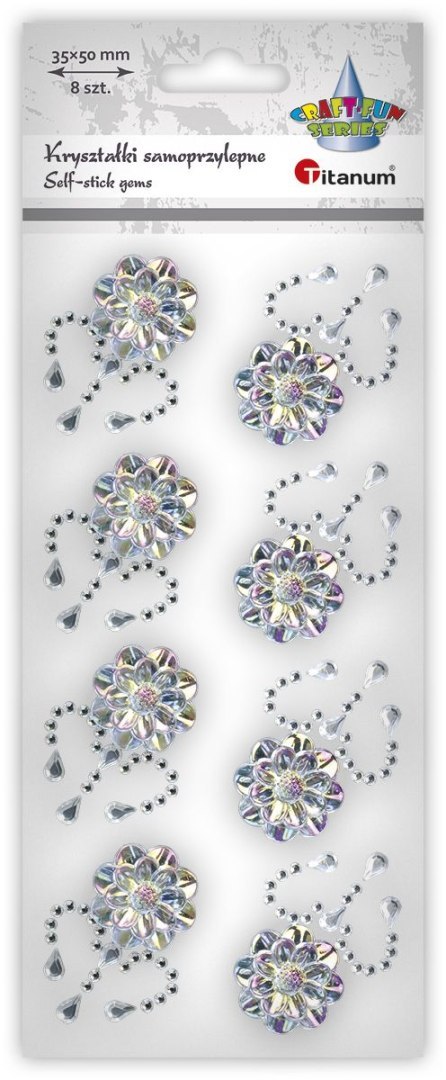 Kryształki Craft-Fun Series kwiaty srebrne Titanum (25BJ033141-1)