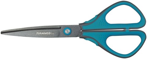 Nożyczki teflonowe czarne ostrze 3D 19cm Flamingo (FL055524)