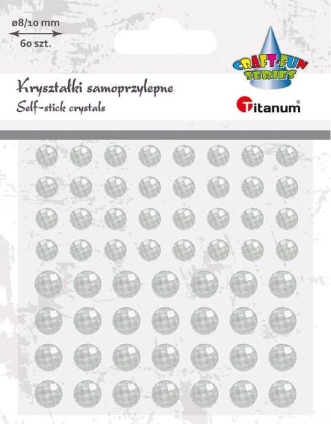 Kryształki Craft-Fun Series samoprzylepne 50 szt białe Titanum (DIY1801A)