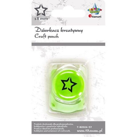 Dziurkacz ozdobny Craft-Fun Series 18mm gwiazda zarys Titanum (T-8202A-57) Dziurkacz ozdobny Craft-Fun Series 18mm gwiazda zarys Titanum (T-8202A-57)