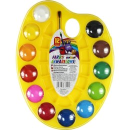 Farby akwarelowe w paletce 12 kolor. Fun&Joy (FJ-12K30PAL)
