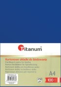 Karton do bindowania błyszczący - chromolux A4 niebieski 250g Titanum
