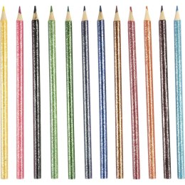 Kredki ołówkowe BROKATOWE okrągłe 12 kol. 12 kol. Fun&Joy