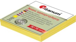 Notes samoprzylepny (karteczki) żółty 100k [mm:] 76x76 Titanum (S-2003)