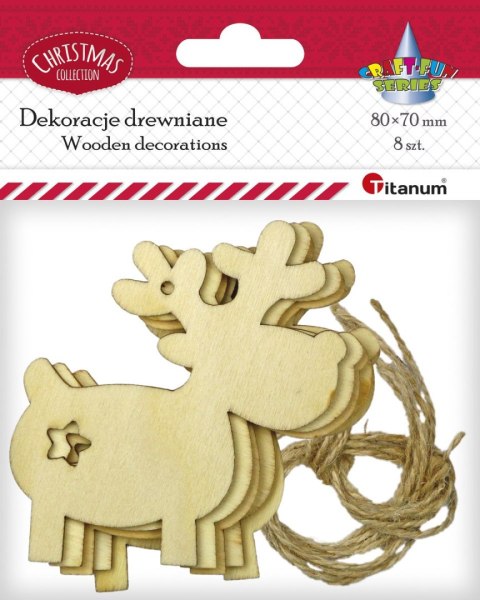 Ozdoba drewniana Craft-Fun Series zawieszki renifery Titanum (5903714533725) Ozdoba drewniana Craft-Fun Series zawieszki renifery Titanum (5903714533725)
