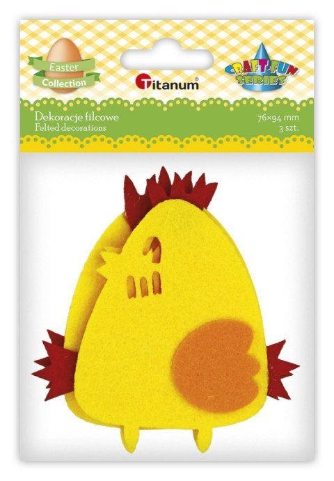 Ozdoba filcowa Craft-Fun Series kura 3D Titanum (20CR0312-45) Ozdoba filcowa Craft-Fun Series kura 3D Titanum (20CR0312-45)