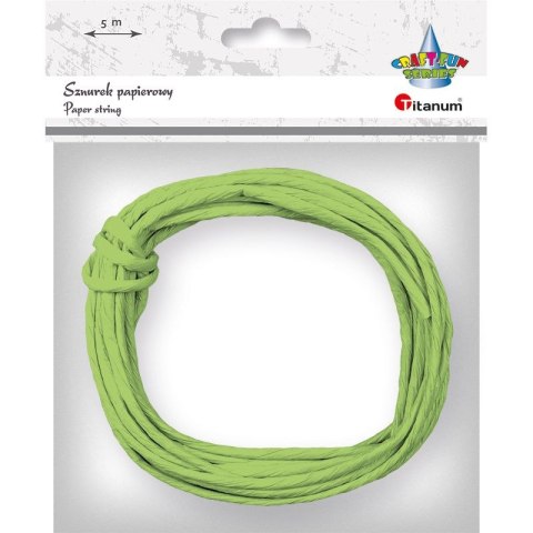 Sznurek Craft-Fun Series papierowy limonkowy 5m Titanum (G77)