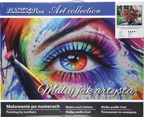 Zestaw kreatywny Malowanie po numerach 40x50cm Bukiet maki Flamingo Line (FYS043) Zestaw kreatywny Malowanie po numerach 40x50cm Bukiet maki Flamingo Line (FYS043)
