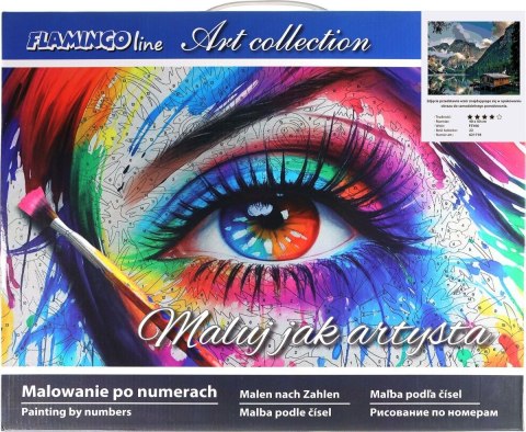 Zestaw kreatywny Malowanie po numerach 40x50cm Przystań nad górskim jeziorem Flamingo Line (fsy66) Zestaw kreatywny Malowanie po numerach 40x50cm Przystań nad górskim jeziorem Flamingo Line (fsy66)