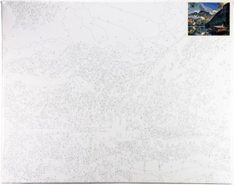 Zestaw kreatywny Malowanie po numerach 40x50cm Przystań nad górskim jeziorem Flamingo Line (fsy66) Zestaw kreatywny Malowanie po numerach 40x50cm Przystań nad górskim jeziorem Flamingo Line (fsy66)