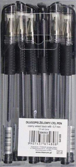 Długopis GA1030 czarny 0,7mm Titanum (GA108900-AC)