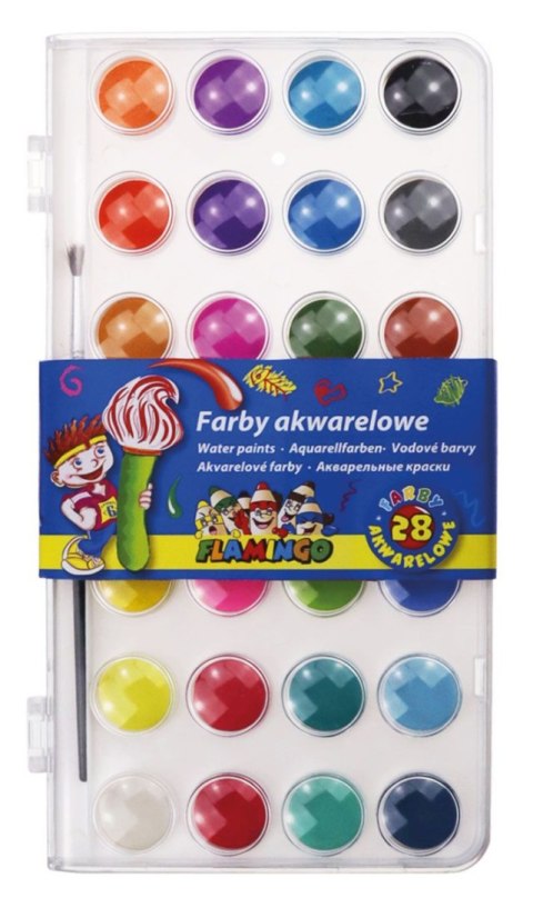 Farby akwarelowe 28 kolor. Flamingo (SR-BR54) Farby akwarelowe 28 kolor. Flamingo (SR-BR54)