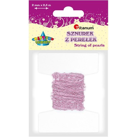 Koraliki kreatywne Craft-Fun Series na sznurku różowe Titanum (16199D) Koraliki kreatywne Craft-Fun Series na sznurku różowe Titanum (16199D)