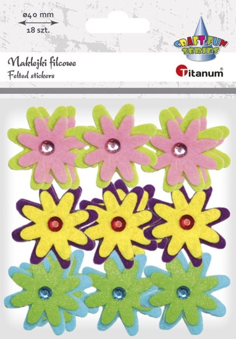 Naklejka (nalepka) Craft-Fun Series kwiatki z kryształkiem Titanum (DF009C) Naklejka (nalepka) Craft-Fun Series kwiatki z kryształkiem Titanum (DF009C)